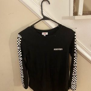 Black long sleeve Crop Top